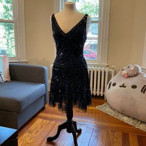 Free People Blue Sequin Slip Dress (Size S)
